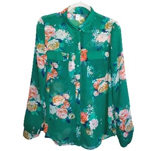 $SOLD$ Sheer/Floral Blouse by Old Navy Size XXL